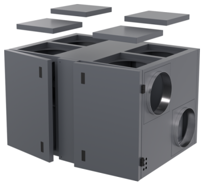 Компактная приточно-вытяжная установка серии ZPVR-N 3200 UE EC. Бренд: COMPACTAIR by ZILON