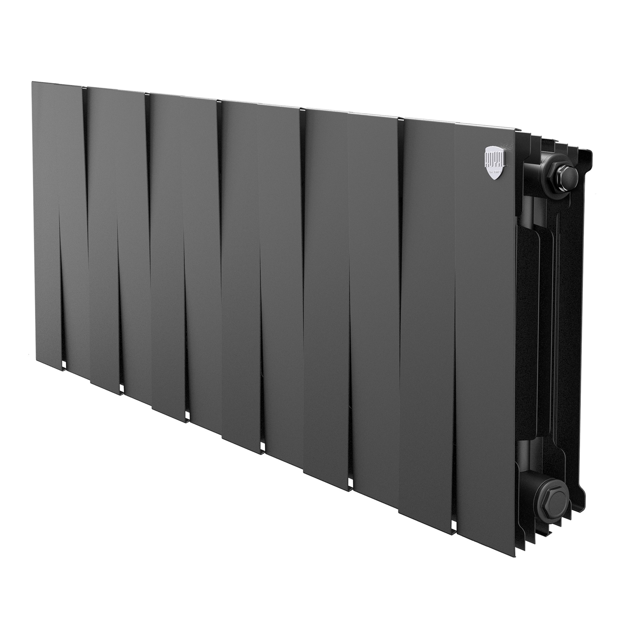 Радиатор биметаллический Royal Thermo PianoForte 300 Чёрный - 12 секц.