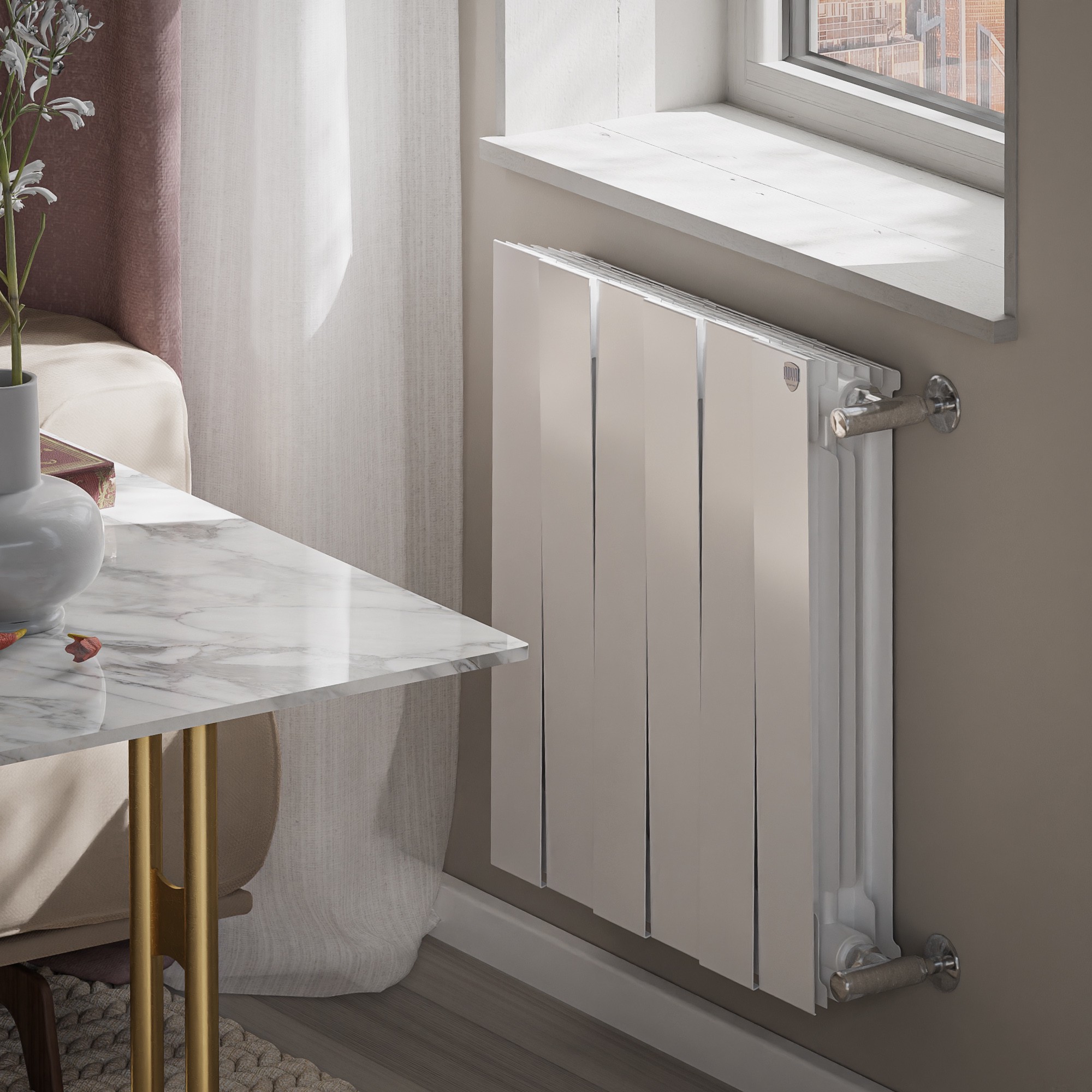 Радиатор биметаллический Royal Thermo PianoForte 500 Белый - 6 секц.