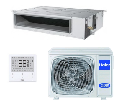 Канальная сплит-система Haier R32 ECO AD105S2LM1FA / 1U105S1LS1FA. Бренд: Haier
